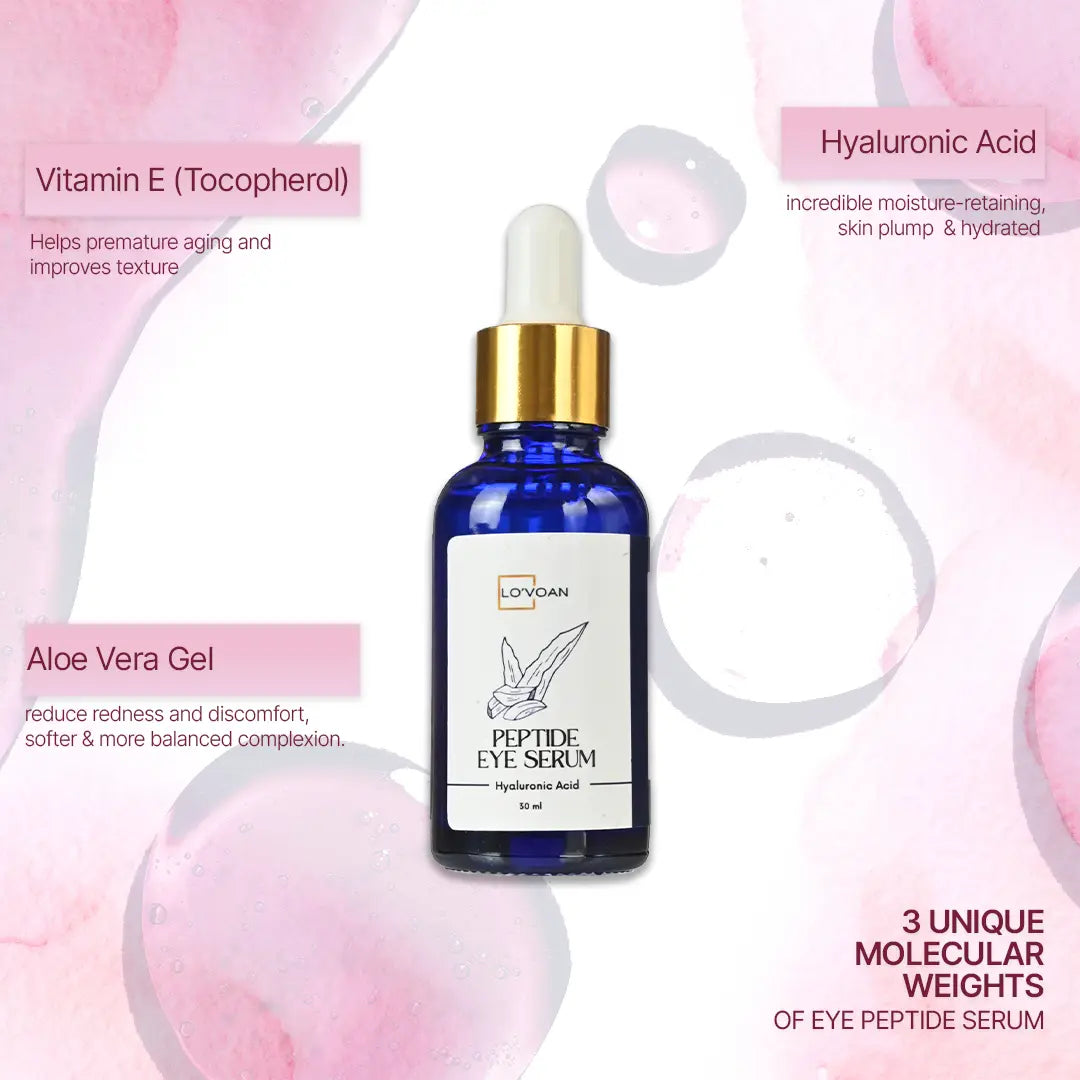 L'ovoan Peptide Eye Serum – Reduces Puffiness, Dark Circles & Wrinkles - Lo'voan