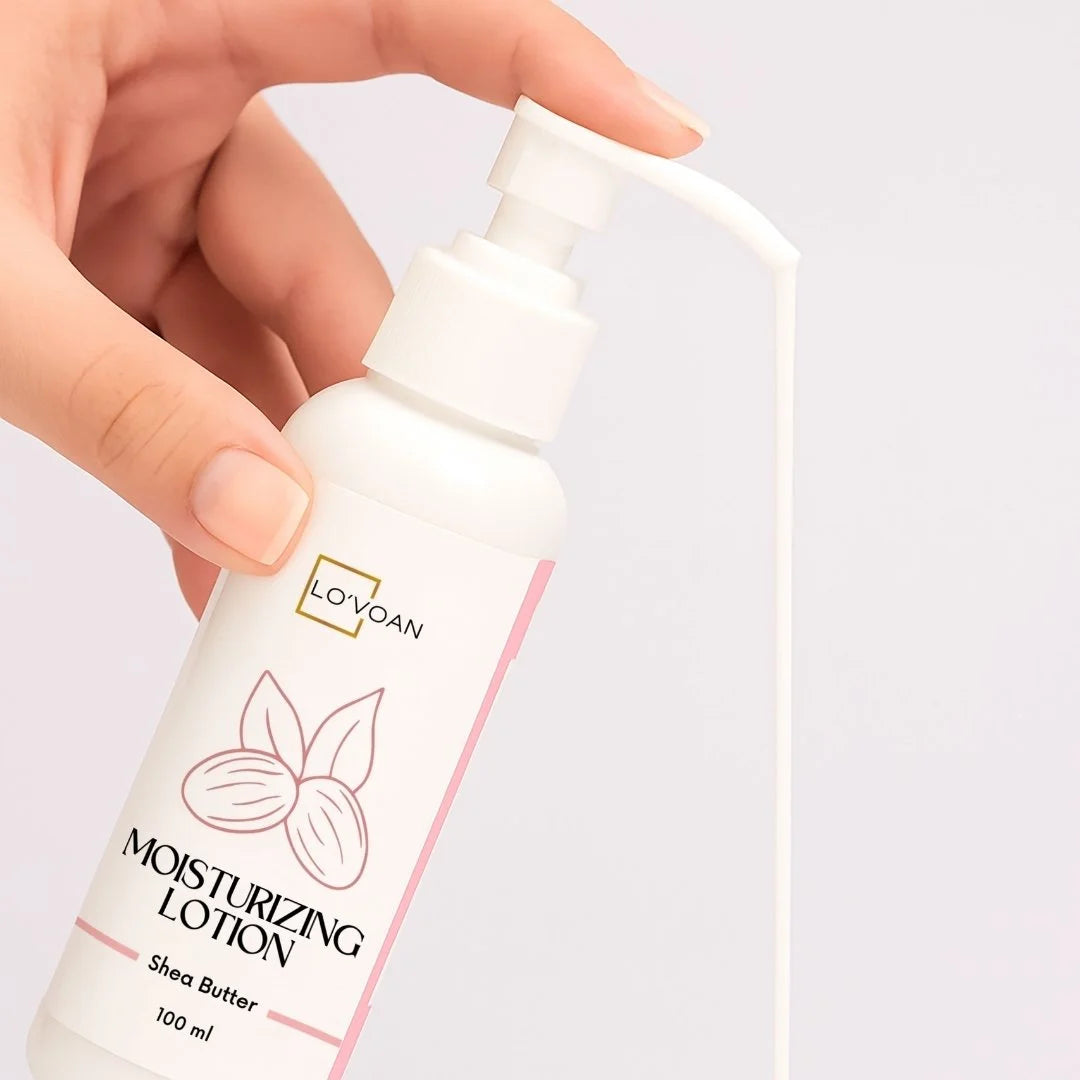 Lo’voan Moisturizing Lotion for deep hydration, soft smooth skin, and long-lasting moisture — dermatologist recommended body lotion for all skin types

