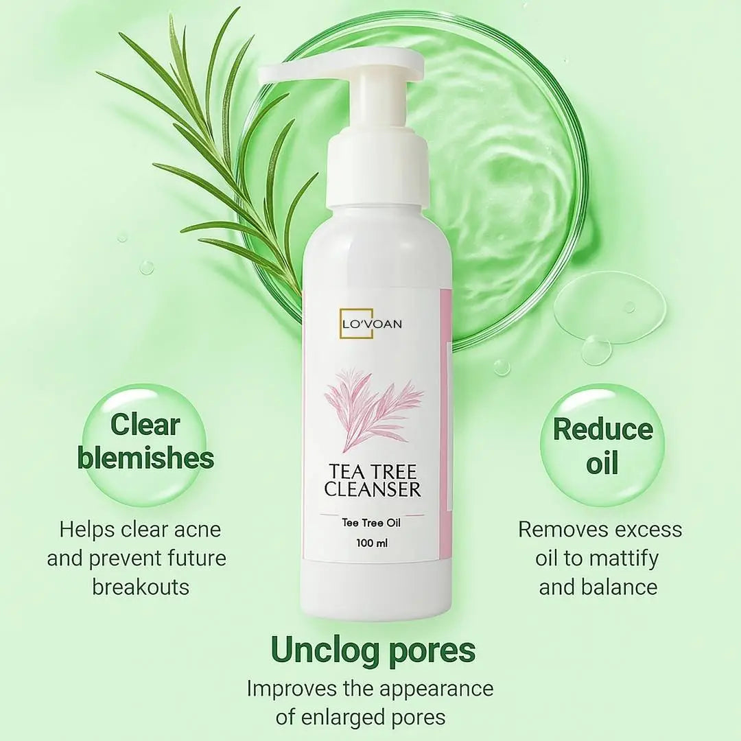 Lo'voan Tea Tree Face Cleanser – Purifying Formula for Clear, Refreshed Skin