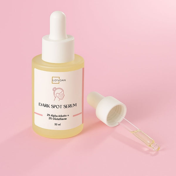Lovoan Dark Spot Serum – Minimal design bottle for pigmentation and uneven skin tone correction
