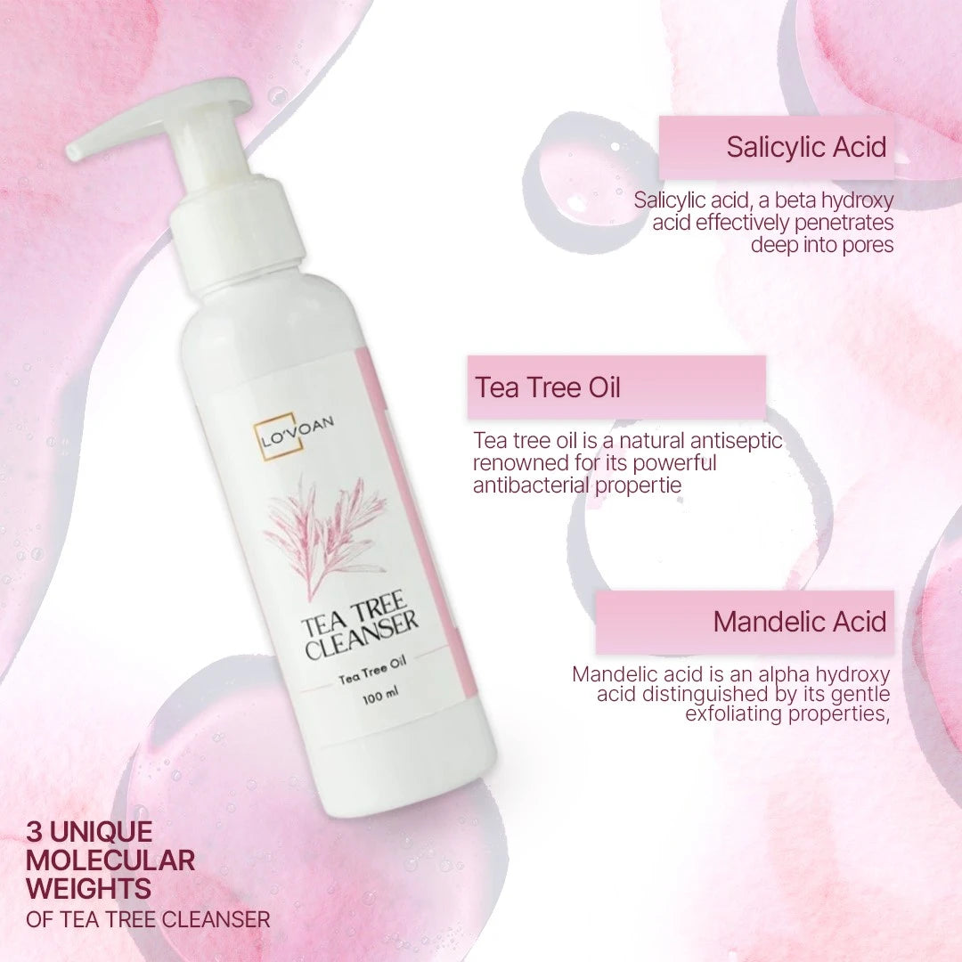 L'ovoan Tea Tree Cleanser – Deep Cleanses, Purifies & Fights Acne - Lo'voan
